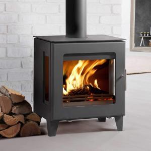 westfire stove and logs