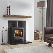 going for the natural look wood burning stove